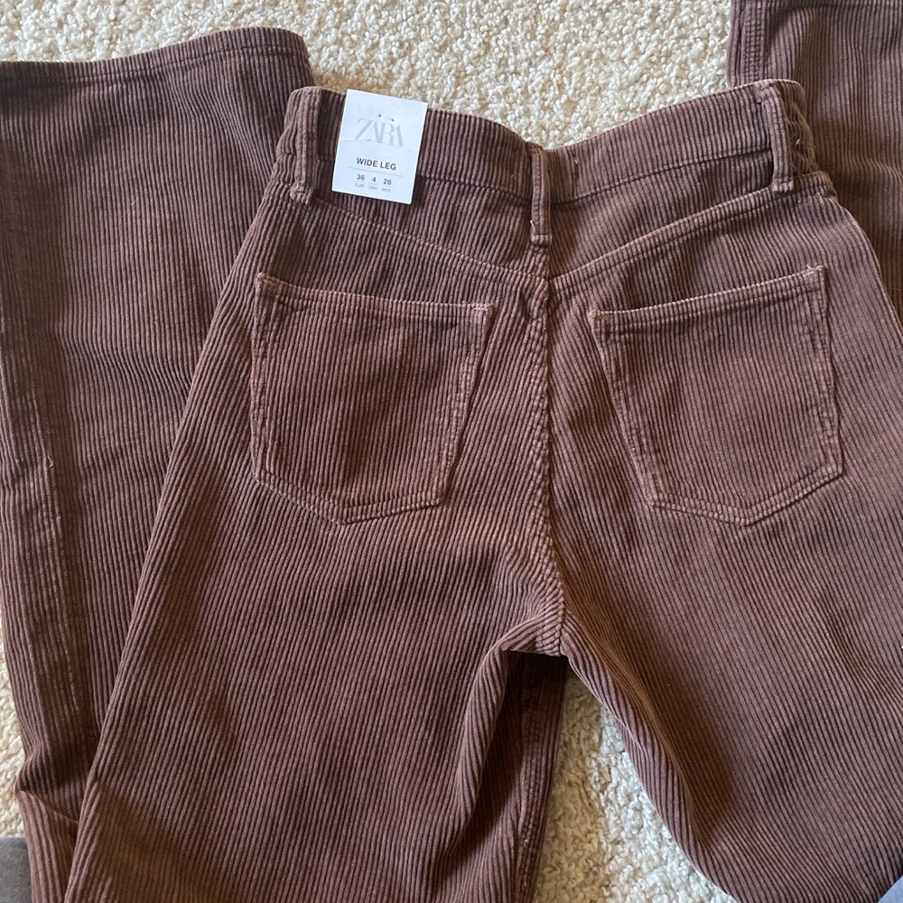 Zara corduroy brown pants!!!